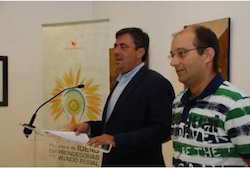 Samuel Fernández y Jose Luis Medel durante la presentación 