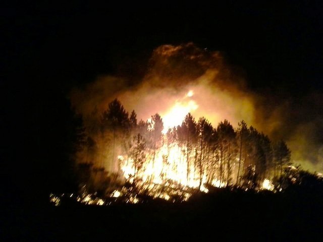 Incendio en Valverde del Fresno 28 de julio de 2015